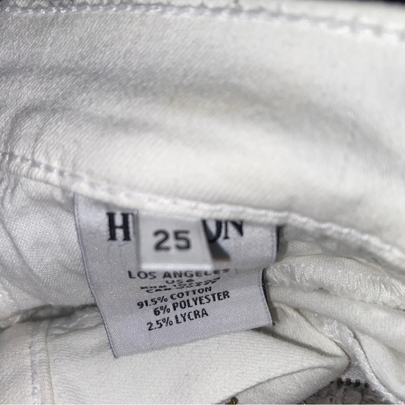 Hudson Jeans Women's White Nico Super Skinny Mid Rise Denim Pants Size 25 - Picture 4 of 10
